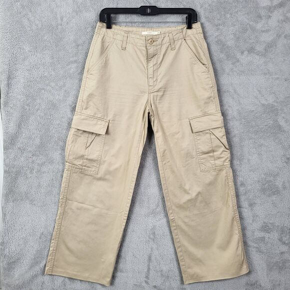 Levi's Pants - Levis 94 Baggy Cargo Pants Womens Tan Size 27 Straight Leg 90s Y2k Pockets
